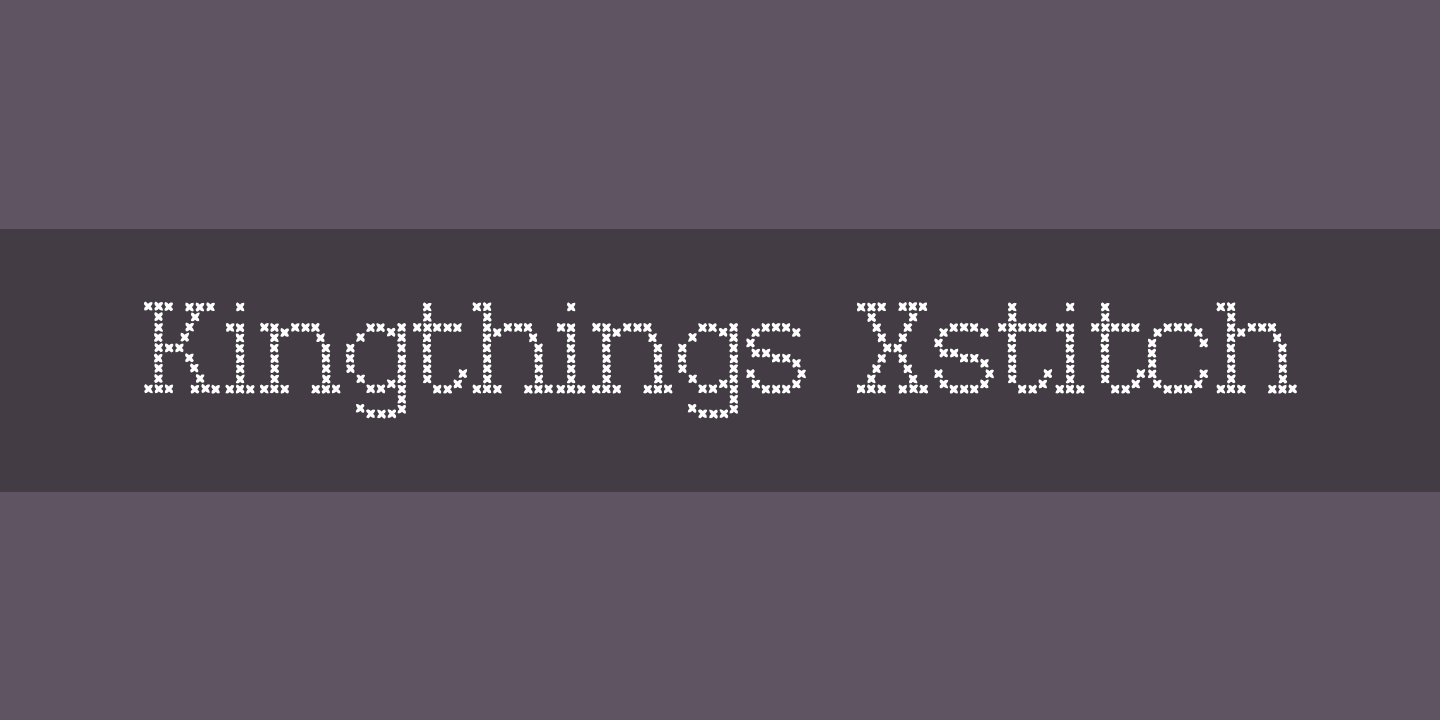Beispiel einer Kingthings Xstitch-Schriftart
